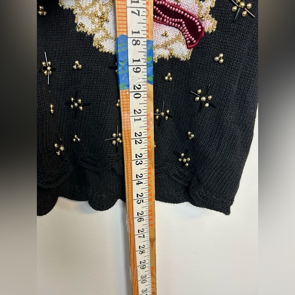 Eagle’s Eye VTG Y2K Knit Vest Beaded Angel Embroidery Ugly Sweater Christmas - Picture 11 of 12